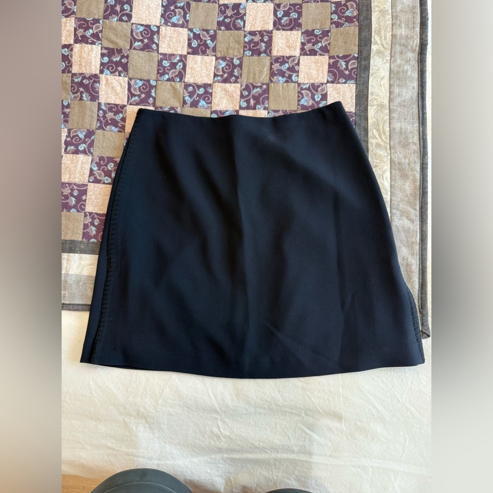 NWOT Theory Navy A-Line Mini Skirt